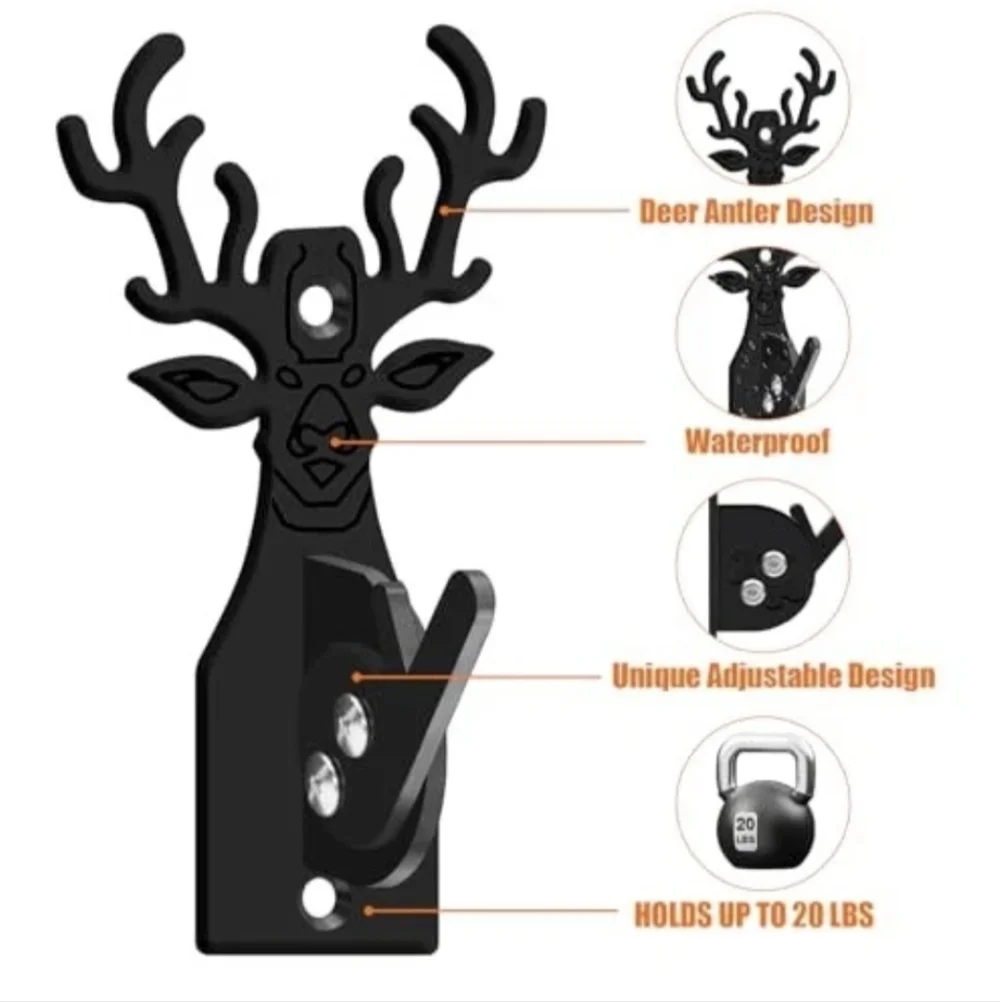 European Animal Black Coated Skull Wall Mount Decor Set Of Two